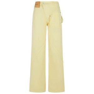 J. W. Anderson Workwear Cotton Pants With Yellow Twisted Leg - NWT
